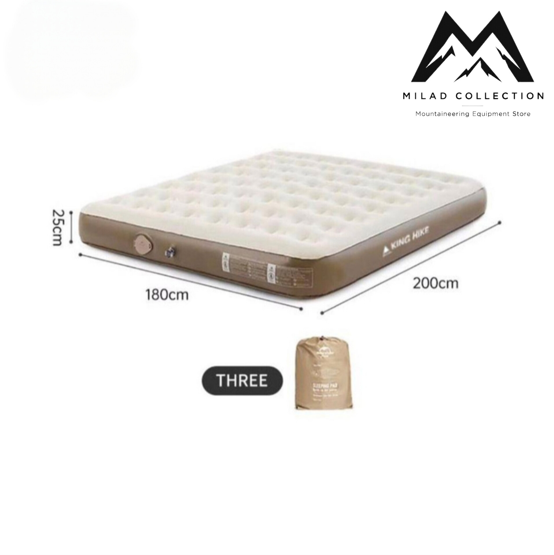 تشک بادی کینگ هایک KING HIKE مدل HK013 دونفره 25سانت
